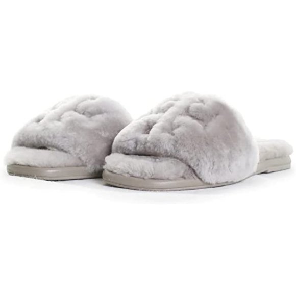 Tory Burch Shoes - New. Tory Burch Double T shearling slides